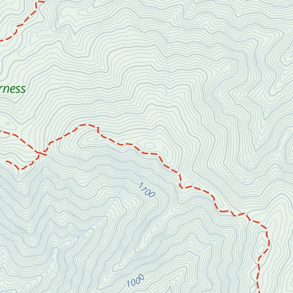 Map of Danish Creek Peak