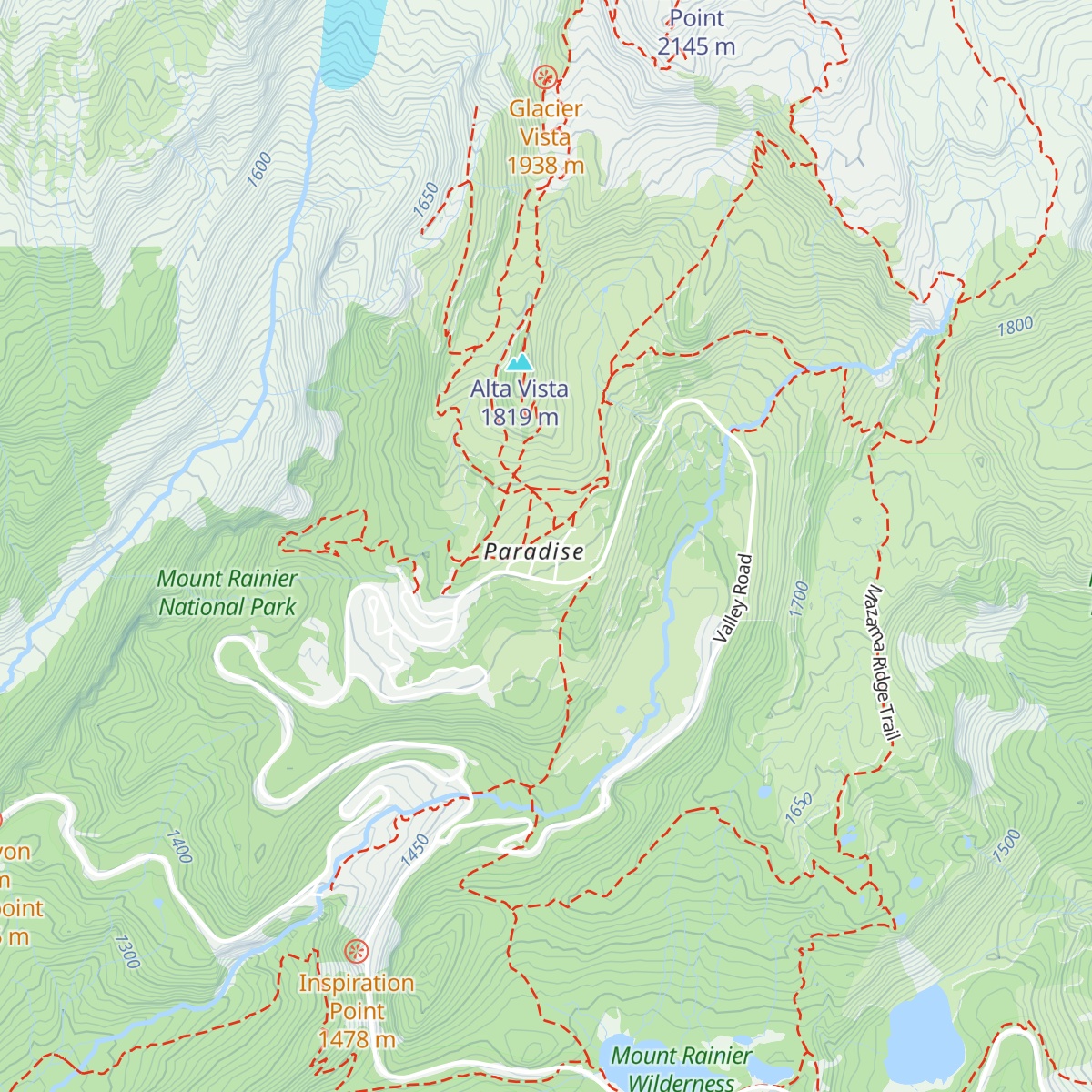 Paradise Climbing Information Center map
