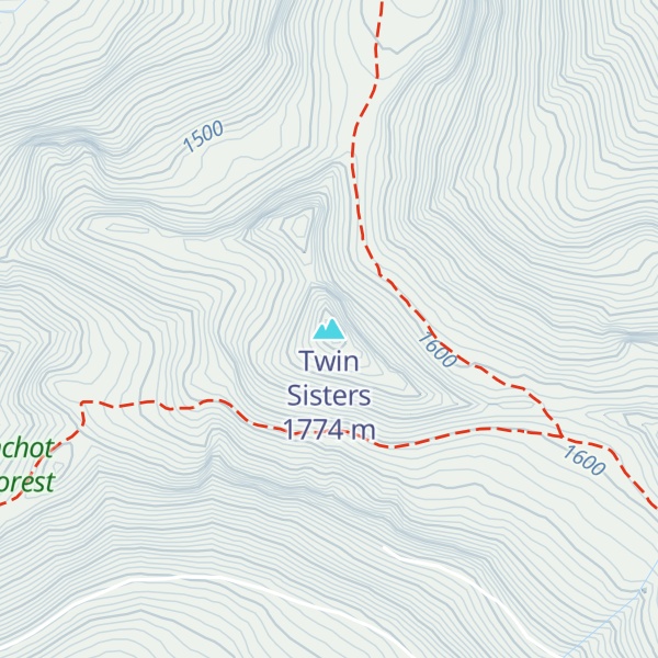 Map of Twin Sisters