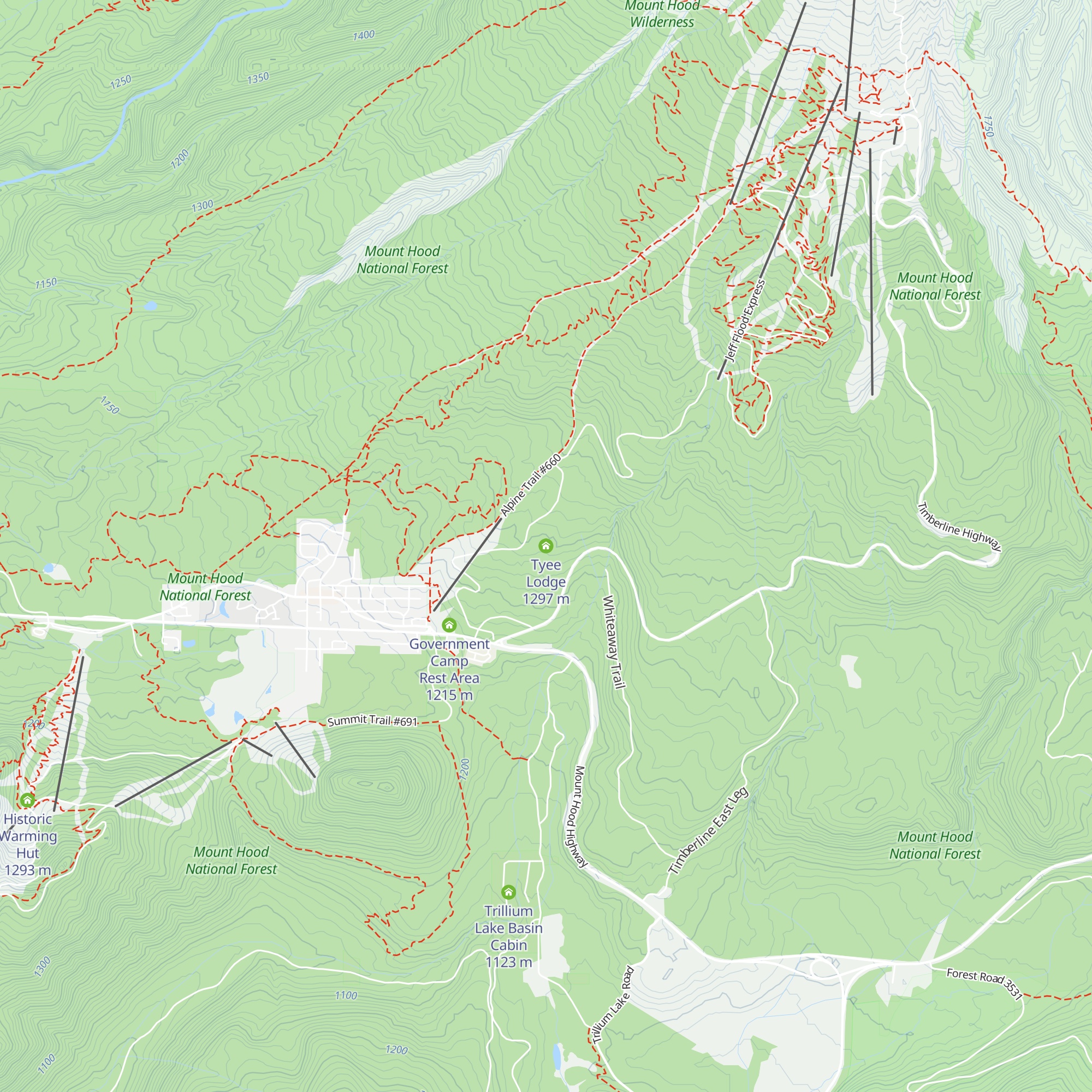 Tyee Lodge map