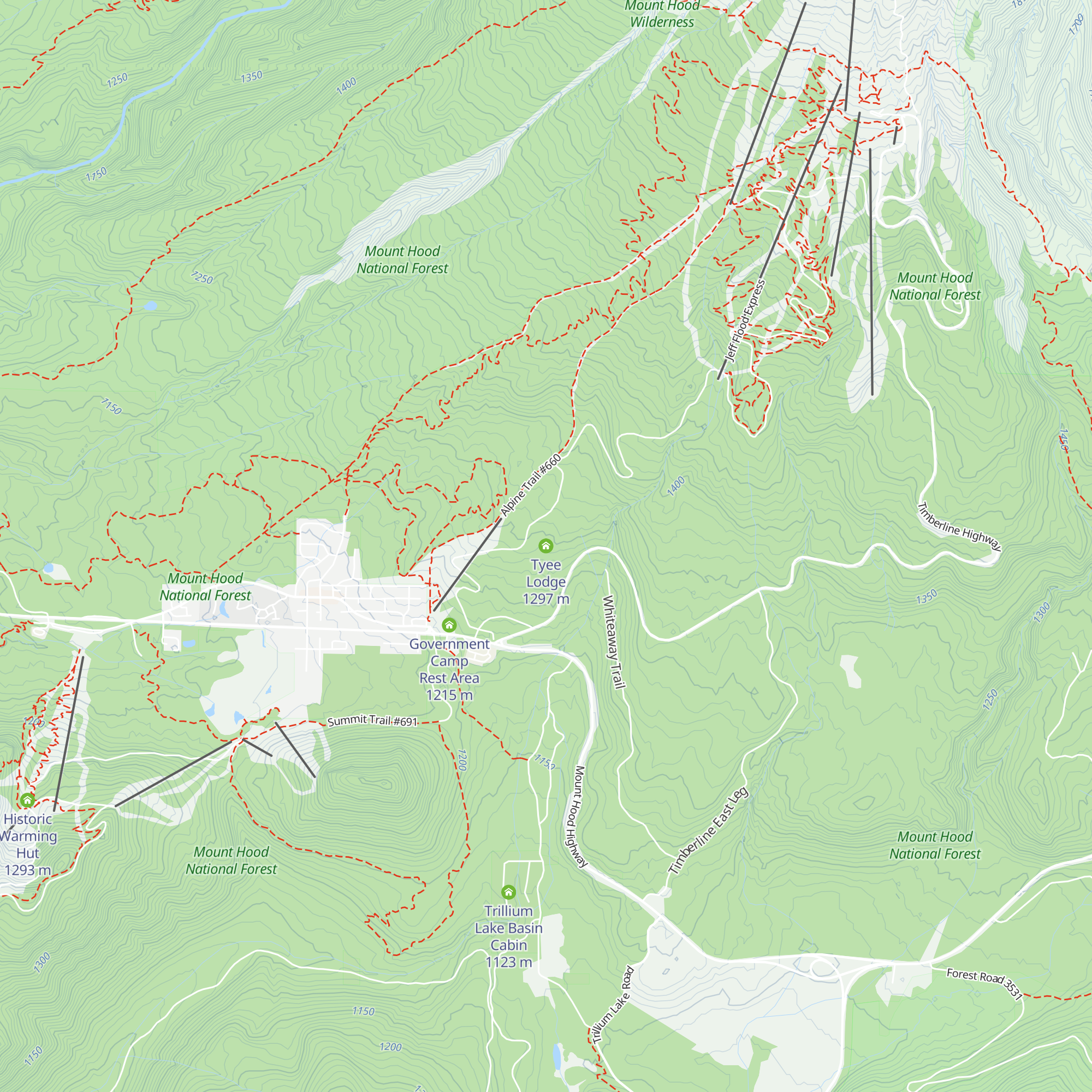 Tyee Lodge map