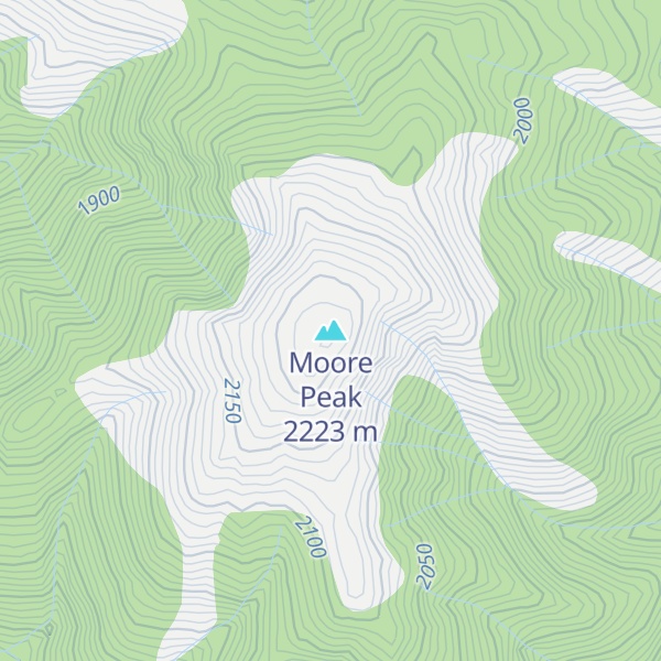 Map of Moore Peak