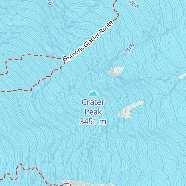 Map of Crater Peak