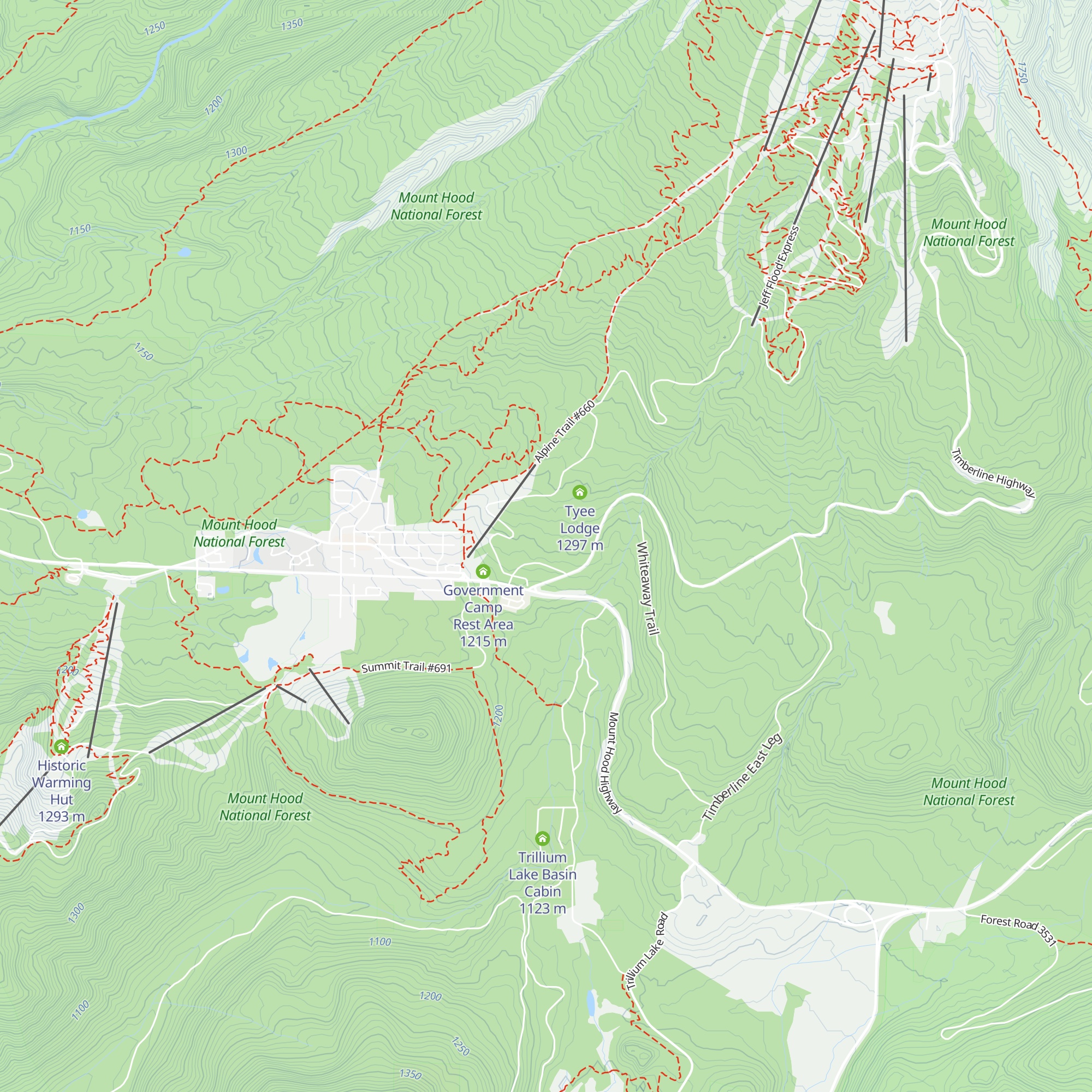 Mazama Lodge map