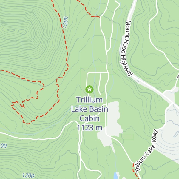Map of Trillium Lake Basin Cabin