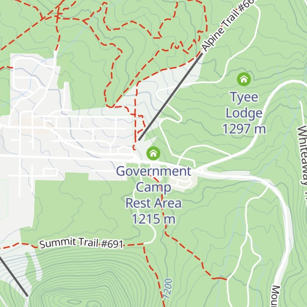 Map of Government Camp Rest Area
