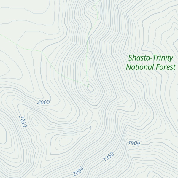 Map of Red Cap Mountain