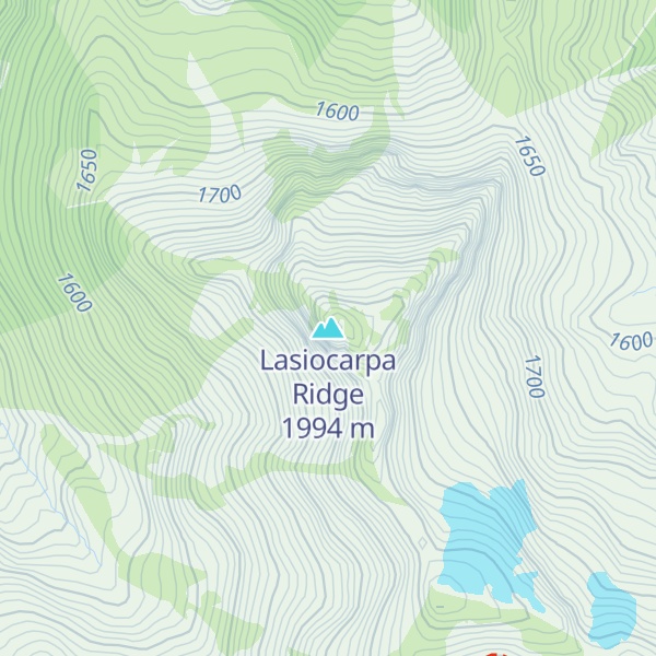 Map of Lasiocarpa Ridge