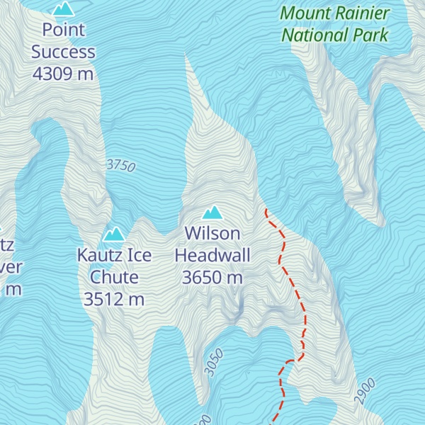 Map of Wilson Headwall