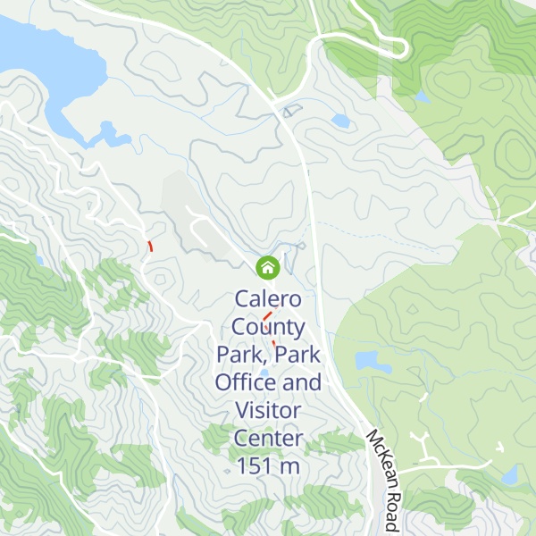 Map of Calero County Park, Park Office and Visitor Center