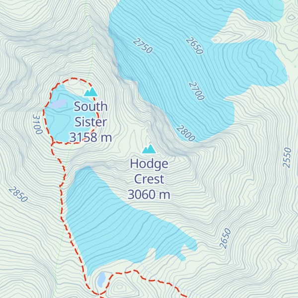 Map of Hodge Crest