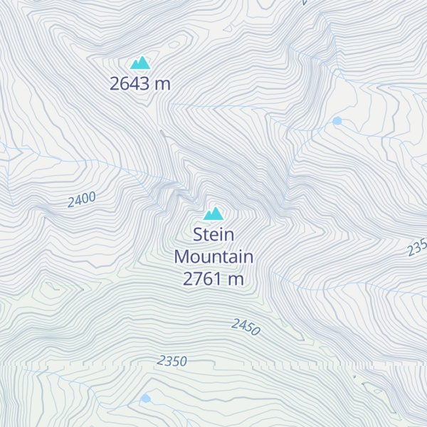 Map of Stein Mountain