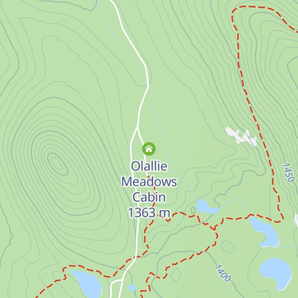 Map of Olallie Meadows Cabin