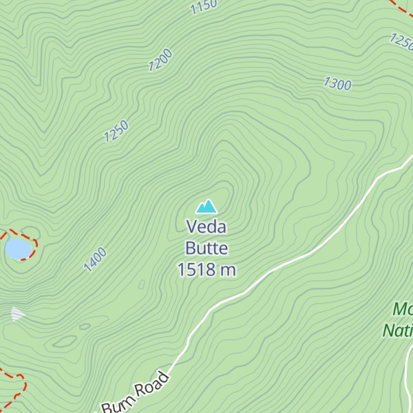 Map of Veda Butte