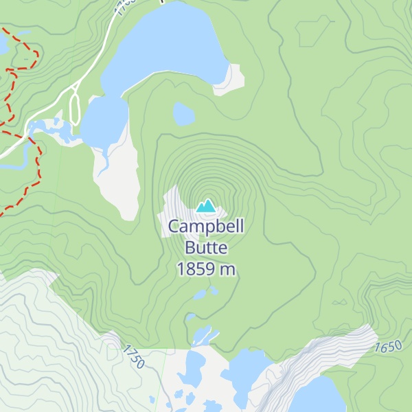Map of Campbell Butte