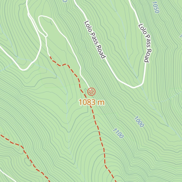 Map of Lolo Pass Hut