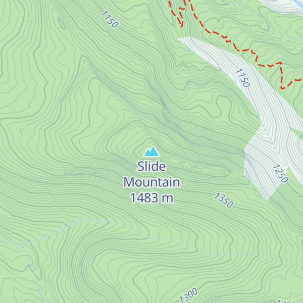 Map of Slide Mountain