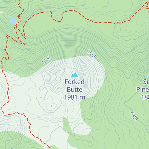 Map of Forked Butte
