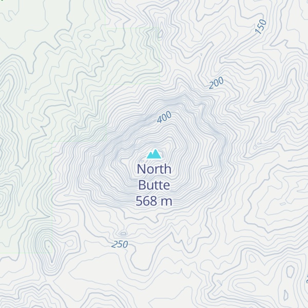Map of North Butte