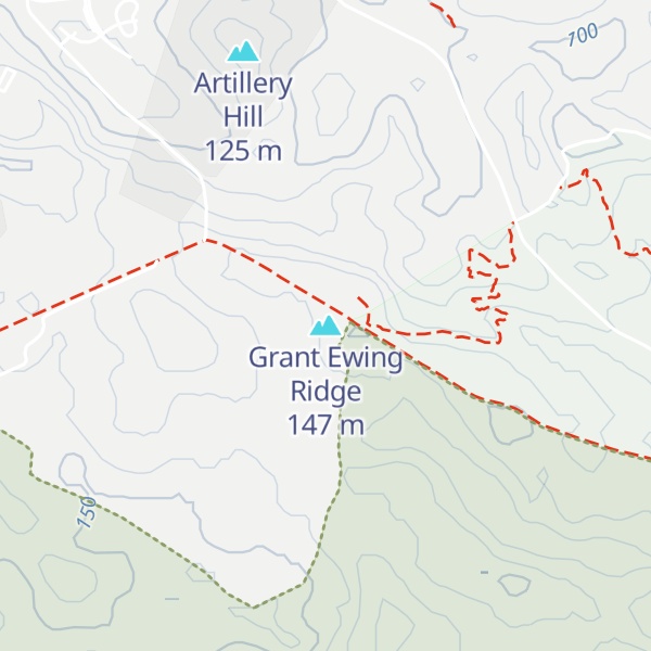 Map of Grant Ewing Ridge
