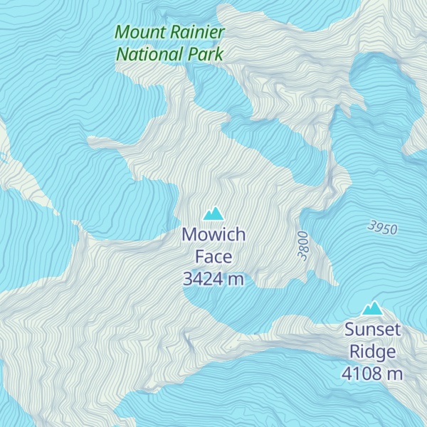 Map of Mowich Face