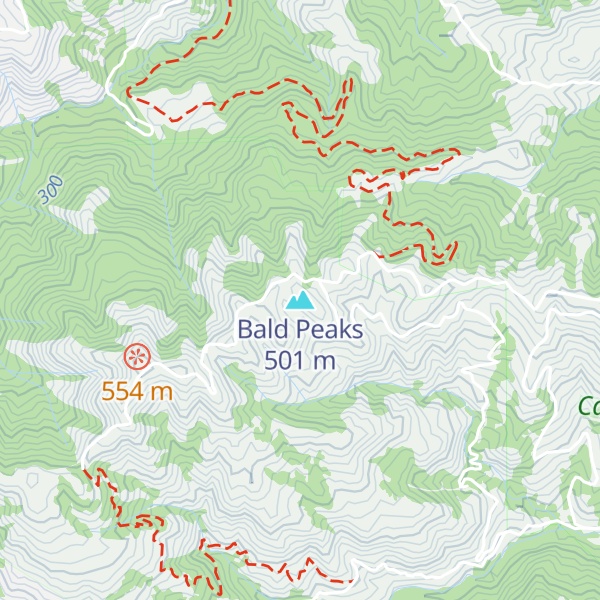 Map of Bald Peaks
