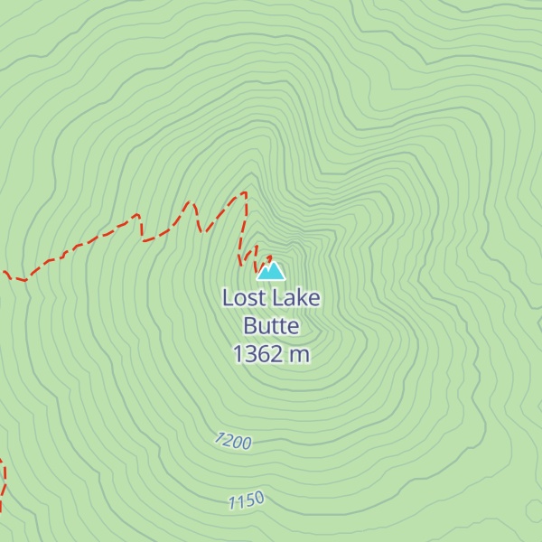 Map of Lost Lake Butte