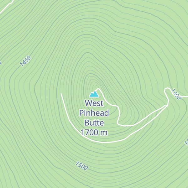 Map of West Pinhead Butte