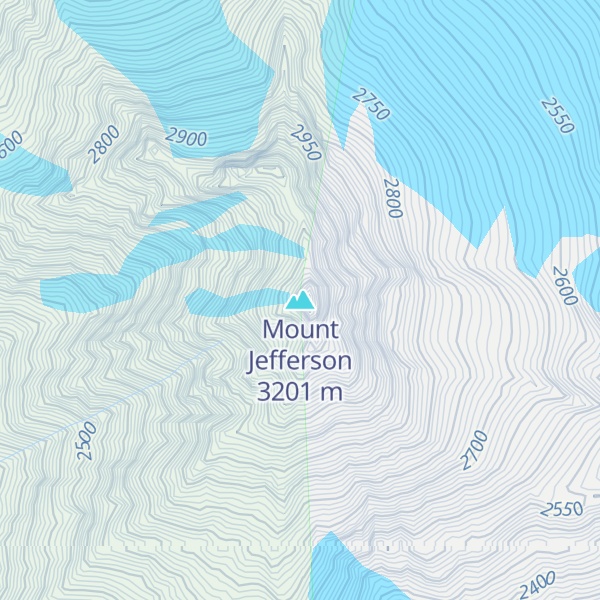 Map of Mount Jefferson