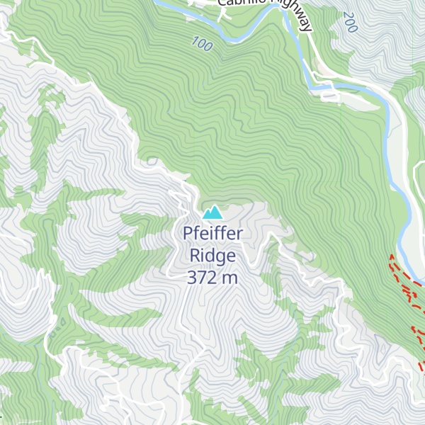 Map of Pfeiffer Ridge