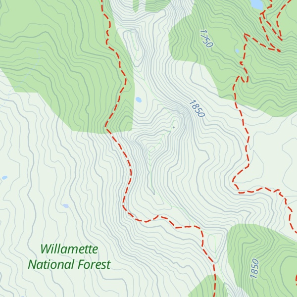Map of North Cinder Peak