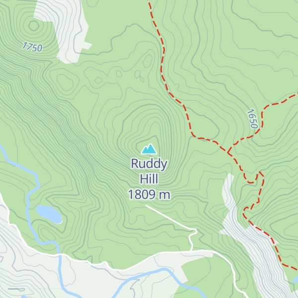 Map of Ruddy Hill