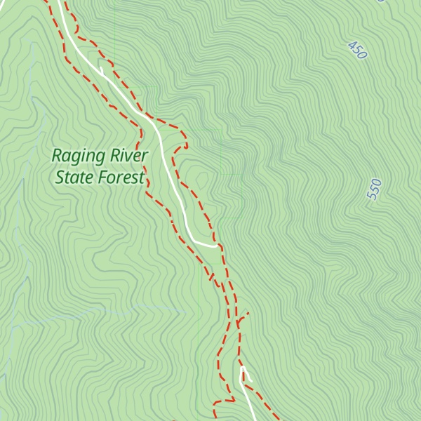 Map of Rattlesnake Mountain - Middle Peak