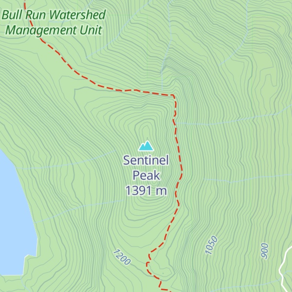 Map of Sentinel Peak