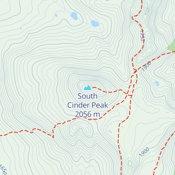 Map of South Cinder Peak