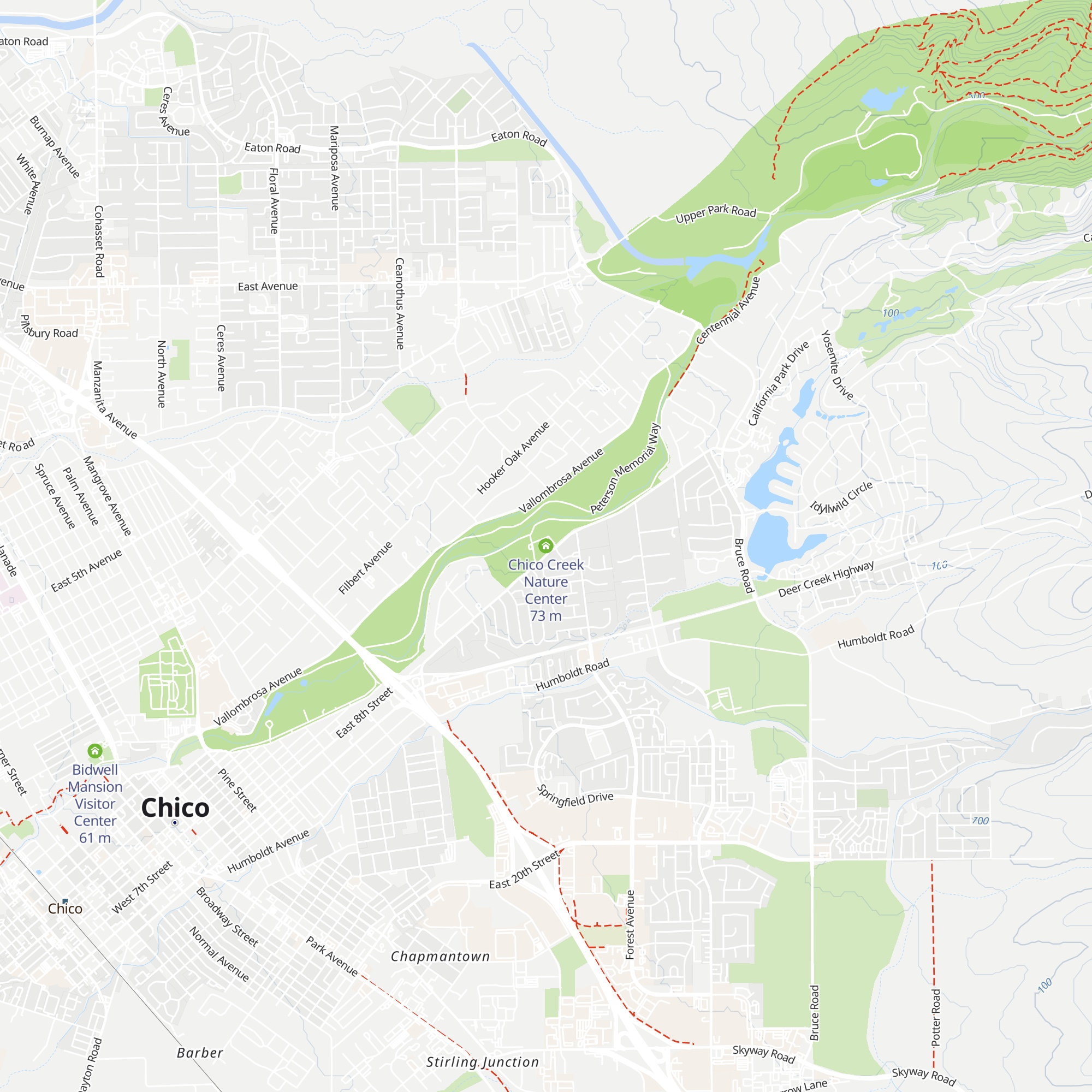 Chico Creek Nature Center map