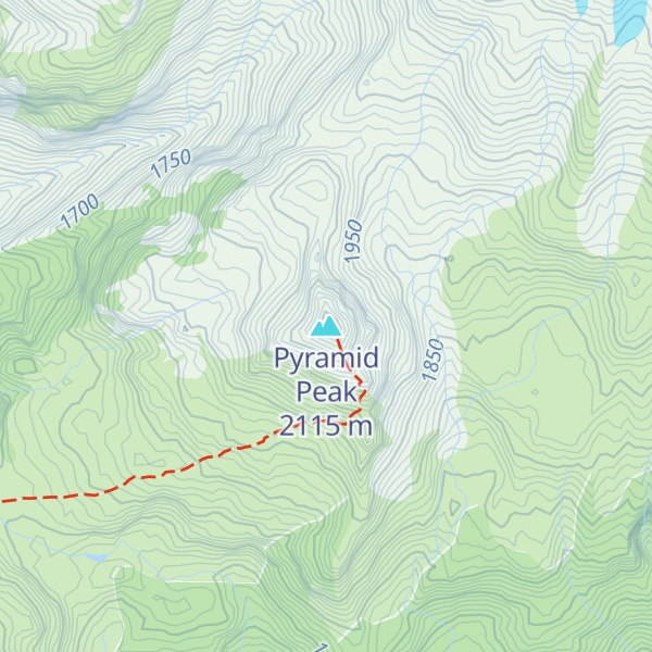 Map of Pyramid Peak