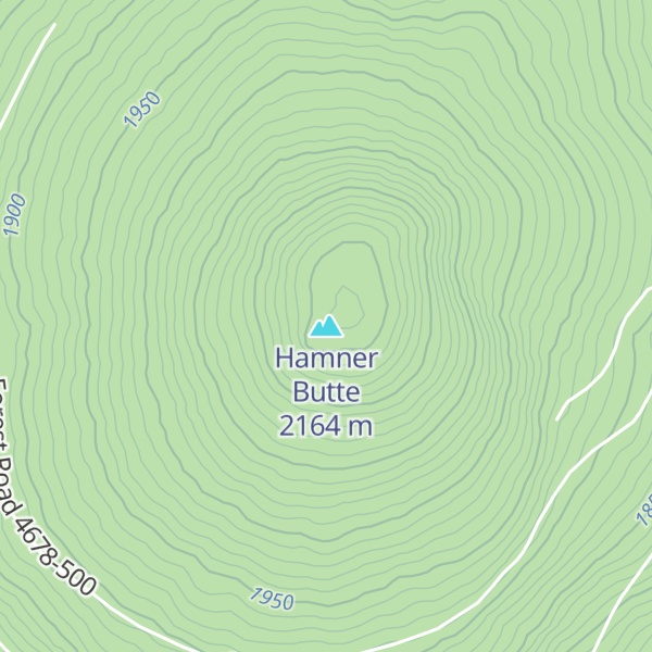 Map of Hamner Butte