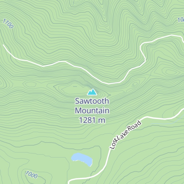 Map of Sawtooth Mountain