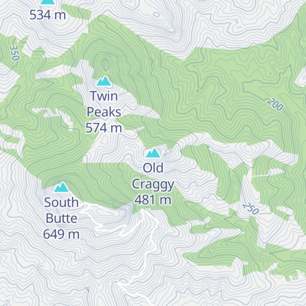 Map of Old Craggy