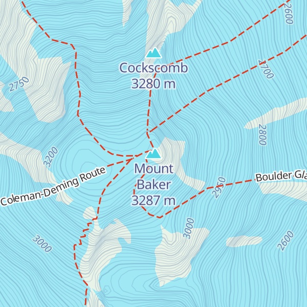 Map of Mount Baker