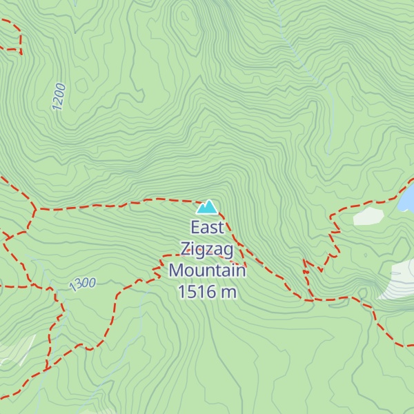 Map of East Zigzag Mountain