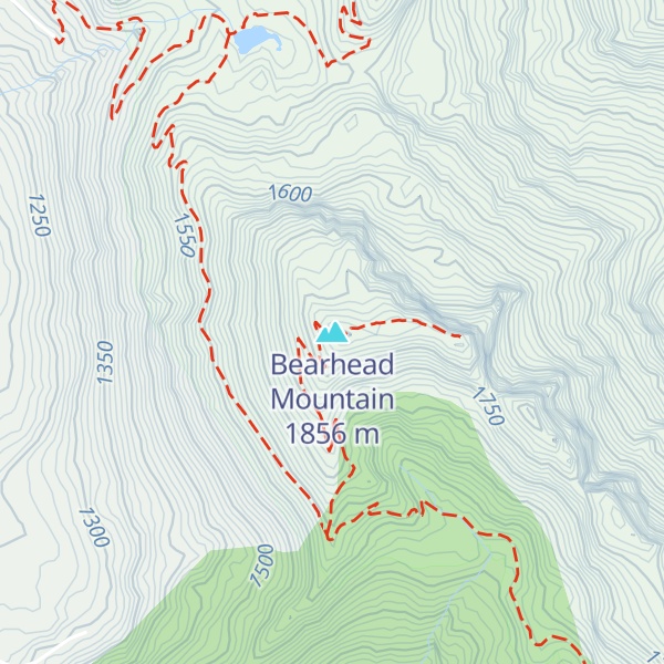 Map of Bearhead Mountain