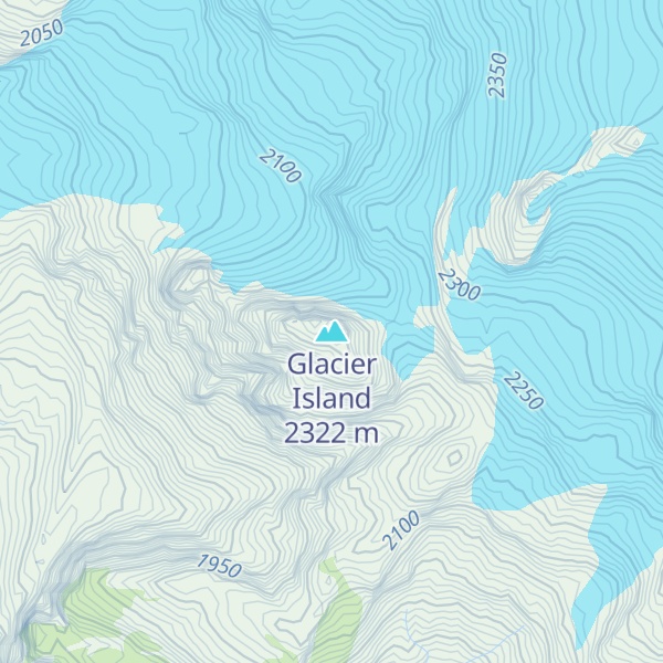 Map of Glacier Island