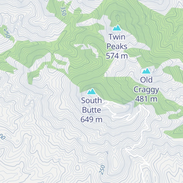 Map of South Butte