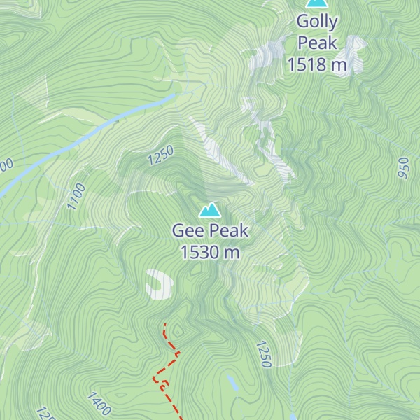 Map of Gee Peak