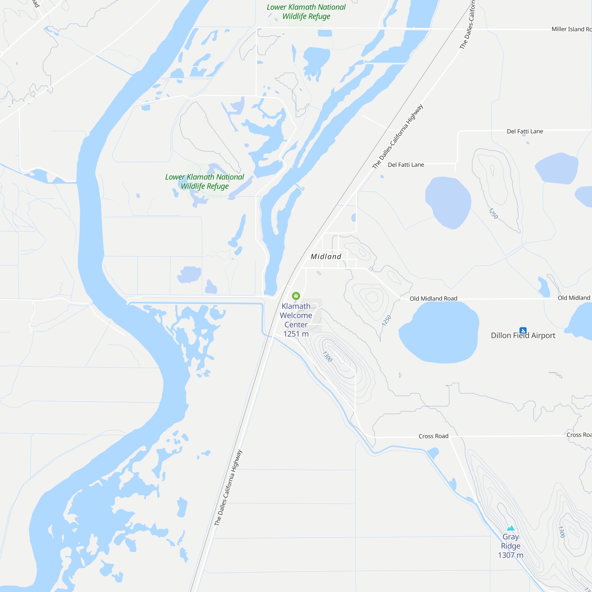 Klamath Welcome Center map