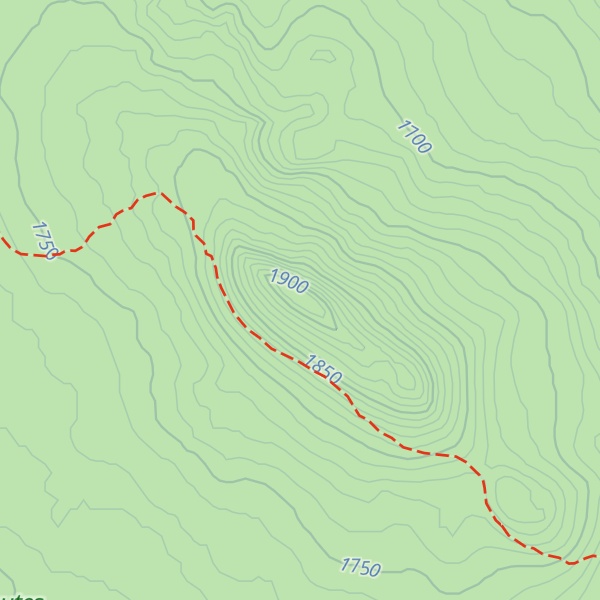 Map of Williamson Mountain