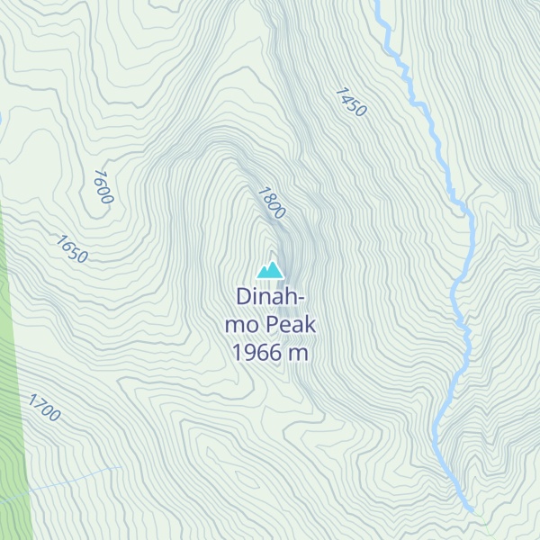 Map of Dinah-mo Peak