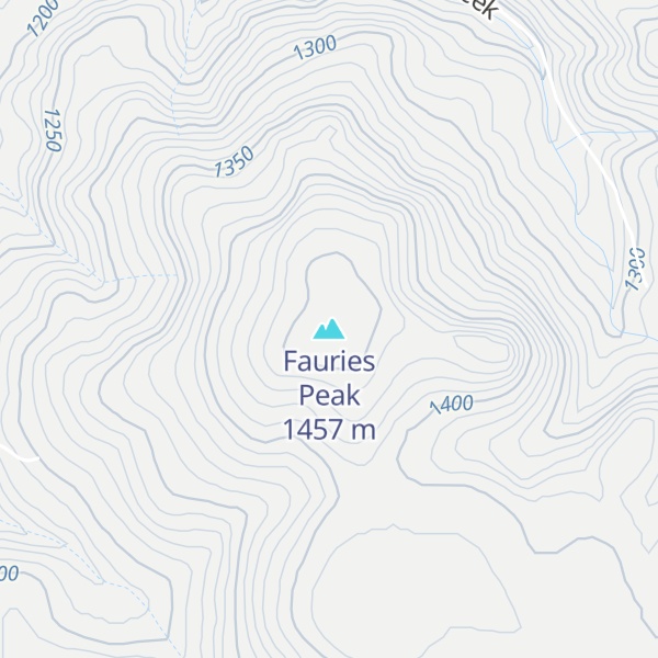 Map of Fauries Peak